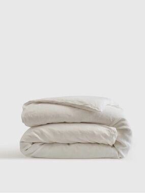 QUINCE European Linen Duvet Cover Full/Queen White 7282